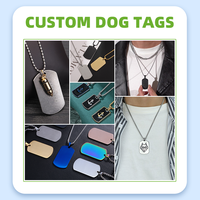 Individuelles Logo gravieren ID Dienst Identifikation Qrcode geräuscharmer Qr-Code Metallhandwerk individuelle Hundemarken für Hunde