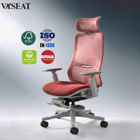 Chaise de bureau ergonomique pivotante en maille robuste, inclinable, réglable, confortable, de qualité supérieure, avec repose-pieds, vente en gros