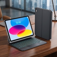 Clavier Magique Nouvelle Génération 2026 Compatible avec iPad A16, Pavé Tactile Haute Sensibilité Intégré, Clavier Magique Intelligent