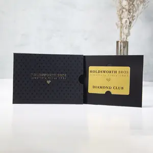 Embalagem de cartão-presente/cartão VIP de membro com revestimento UV de papel magnético de luxo personalizado