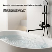 Ensemble de douche moderne et simple en acier inoxydable, avec douchette et pomme de douche ronde, système de douche complet pour salle de bain
