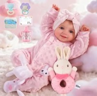 Muñeca reborn de simulación auténtica de 16 pulgadas, muñeca recién nacida de simulación, muñeca para vestir, muñeca de acompañamiento, regalo de cumpleaños para niños
