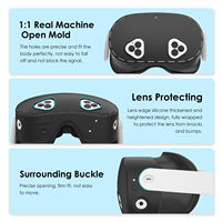 Protecteur de coque VR en silicone pour Ouclus Quest 3s Housse lavable résistante aux rayures Couverture avant Accessoires VR étendus