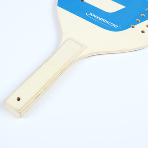 Raquette de beach tennis en bois personnalisée 38x20,5cm, haute élasticité, pour sports de plein air, jeu parent-enfant - Product Image 4