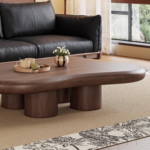 ชุดโต๊ะกาแฟทำจากไม้รูปเมฆทำจากไม้เนื้อแข็งหรูหราโต๊ะกาแฟรูปทรงเมฆสำหรับห้องนั่งเล่น - Product Image 2
