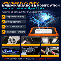 Escáner OBD2 para Autos LAUNCH X431 ELITE V3.0 2026, Herramienta de Diagnóstico Bidireccional, Codificación ECU para Todos los Sistemas, para Hyundai y Kia