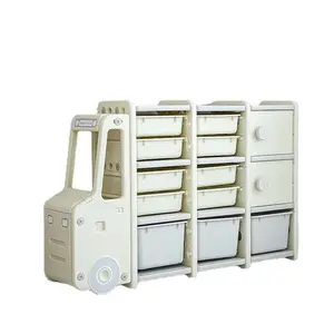 Cute Toys Storage Racks Toys Organizer Storage Kids Space-Saving Toys Storage Cabinet Kindergarten Furniture