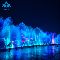 Fontaine de danse extérieure commerciale de luxe DEWY en acier inoxydable multi-formes avec jets d'eau alternés pour la décoration paysagère des parcs