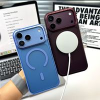 Coque antichoc pour iPhone 18 Pro Max avec cadre métallique pour appareil photo et boutons, toucher mat, compatible iPhone 18, 17, 16, 15