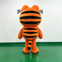 Costume de mascotte JYT personnalisé, chat orange corpulent, en peluche intégrale, pour défilés, événements, centres commerciaux et spectacles