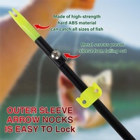 Tir à l'arc flèche de pêche Kits de diapositives de sécurité 8mm arbre en fibre de verre composé classique pêche à l'arc Nock accessoires ensemble glissière de sécurité