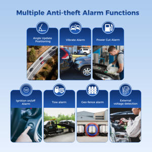 Traceur GPS pour voiture <span class=keywords><strong>et</strong></span> vélo 4G LTE 2G GSM avec plateforme gratuite, double IP, coupure de carburant, reprise de suivi, antivol - Product Image 6