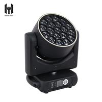 19x40W RGBW 4-in-1 LED Moving Head Wash Light 4.5-45 Degree Zoom Single Pixel DMX512 RDM Bee-Eye Effect Stage Lighting