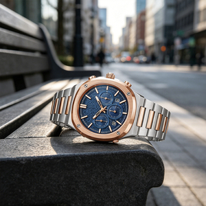 นาฬิกาข้อมือผู้ชายคุณภาพสูงสุด คลาสสิก หรูหรา กันน้ำ  รับสั่งทำโลโก้เฉพาะ  วัสดุสแตนเลสสตีล  สำหรับผู้ชาย  OEM - Product Image 6