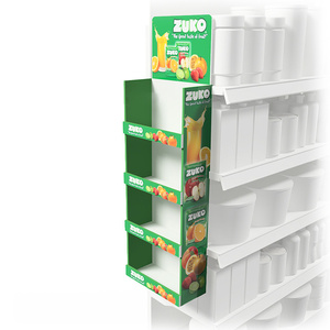 Senrun SD-01 High Quality for Custom Printed Recyclable Cardboard Retail <b>Display</b> <b>Rack</b> Store Promotion Stand Customized Color - Product Image 2