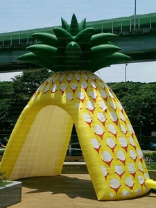 Arche gonflable ananas de 4 m, tunnel <span class=keywords><strong>d</strong></span>écoratif à thème fruits tropicaux pour événements estivaux, entrées de marché, festivals, boutiques - Product Image 2