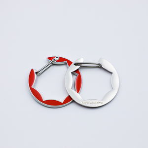 Skilled Factory Metal Enamel Round Carabiner Keychain Colored Special-shaped Carabiner Big Size <b>Key</b> Holder <b>Key</b> <b>Ring</b> - Product Image 1