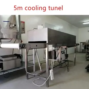 Chocolate Enrober Equipped with Cooling Tunnel
