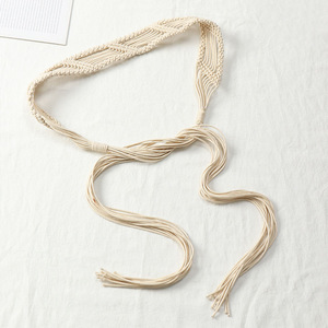 Vente en gros Nouveau Été Style Bohème Cire Cordon Taille <span class=keywords><strong>Corde</strong></span> <span class=keywords><strong>Ceinture</strong></span> Boho Tresse <span class=keywords><strong>Ceinture</strong></span> pour Femmes Noué Tissé Ceintures pour Filles Robe - Product Image 4