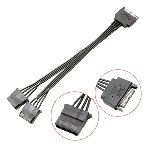 PCサーバーコンピュータハードSATA 15ピン1オスからIDEビッグ4ピン女性スプリッターパワーケーブルハードドライブパワーエクステンションケーブル21.5cm - Product Image 3