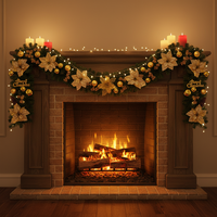 Guirlande de Noël AYOYO de 2,7 mètres, luxueuse et dense, pour décoration festive