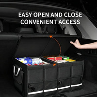 Organisateur de coffre de voiture multifonctionnel de haute qualité en polyester Oxford, pliable, avec 1 à 3 compartiments