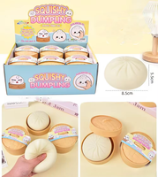Balles anti-stress souples en forme de dumpling, jouets sensoriels TPE à rebond lent, jouets à pincer et à presser pour soulager le stress et l'anxiété, jouet Taba de qualité alimentaire