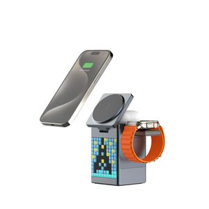 <span class=keywords><strong>Chargeur</strong></span> <span class=keywords><strong>sans</strong></span> <span class=keywords><strong>fil</strong></span> magnétique multifonctionnel <span class=keywords><strong>6</strong></span> en 1 avec écran LED et haut-parleur BT Puissance de sortie 10W Entrée 5V/2A - Product Image 4