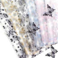 Papier Nosa et papier glassine personnalisés, imperméables et mats, pour emballages de fleurs fraîches, matériel d'emballage floral, thème Saint-Valentin Papillon Amour