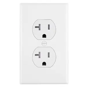 American Standard 20A 125V Duplex Receptacle Electrical Wall Switch Socket,TR/Tamper Resistant Outlet, residential,UL Listed