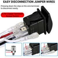 Interrupteur à bascule momentané 12V 20A 6 broches DPDT (ON)-OFF-(ON) étanche pour VTT UTV Bateau Marine