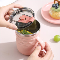 400ML 스테인레스 스틸 보온병 텀블러 사무실 휴대용 절연 머그 커플 밀짚 컵 진공 우유 컵 더블 마시는 컵