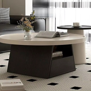 Modern Luxury Living Room <strong>Coffee</strong> <strong>Table</strong>, Lightweight Circular Combination <strong>Coffee</strong> <strong>Table</strong>, <strong>Expandable</strong> Wooden Furniture - Product Image 1