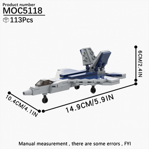 Kit de construction de briques MOC Scène Militaire Avion de Chasse F-22 Raptor Modèle DIY Jouets Éducatifs Créatifs pour Enfants MOC5118 - Product Image 3