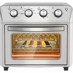 1600 Wát thép không gỉ lưu thông không khí Lò nướng điện thủy tinh trong suốt hình ảnh cửa sổ không khí Nồi chiên lò với bộ đếm thời gian - Product Image 2