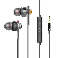 Audífonos Intrauditivos Profesionales con Cable de 3.5mm y Micrófono, Auriculares HiFi Estéreo con Bajos Profundos para Teléfono Inteligente, Laptop y PC