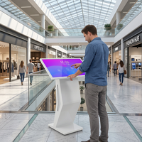 Pantalla Digital a Todo Color de 32 Pulgadas para Interiores, Kiosco con Pantalla Táctil Horizontal OEM, SDK, Video, Autoservicio, Consultas, Centro Comercial
