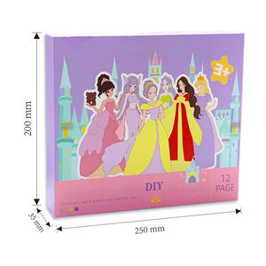 4In1戳艺术贴纸刮花画公主艺术水彩画创意儿童益智玩具布艺套装 - Product Image 2