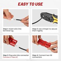 Kit de connecteurs à déconnexion rapide pour batterie avec bornes en cuivre 50A, boîtier PC, indice de protection IP67, 600V