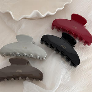 Version coréenne étiquette dorée pince à cheveux pour femmes couleur Morandi texture simple haut <span class=keywords><strong>de</strong></span> gamme élégant nouveau style accessoires <span class=keywords><strong>de</strong></span> cabine <span class=keywords><strong>photo</strong></span> - Product Image 3