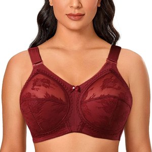 Ladymate ODM/OEM Sujetadores De Talla Grande Women Full Coverage Unlined Bra Wireless Thin Non-padded Bra Plus Size Lace Bra - Product Image 1