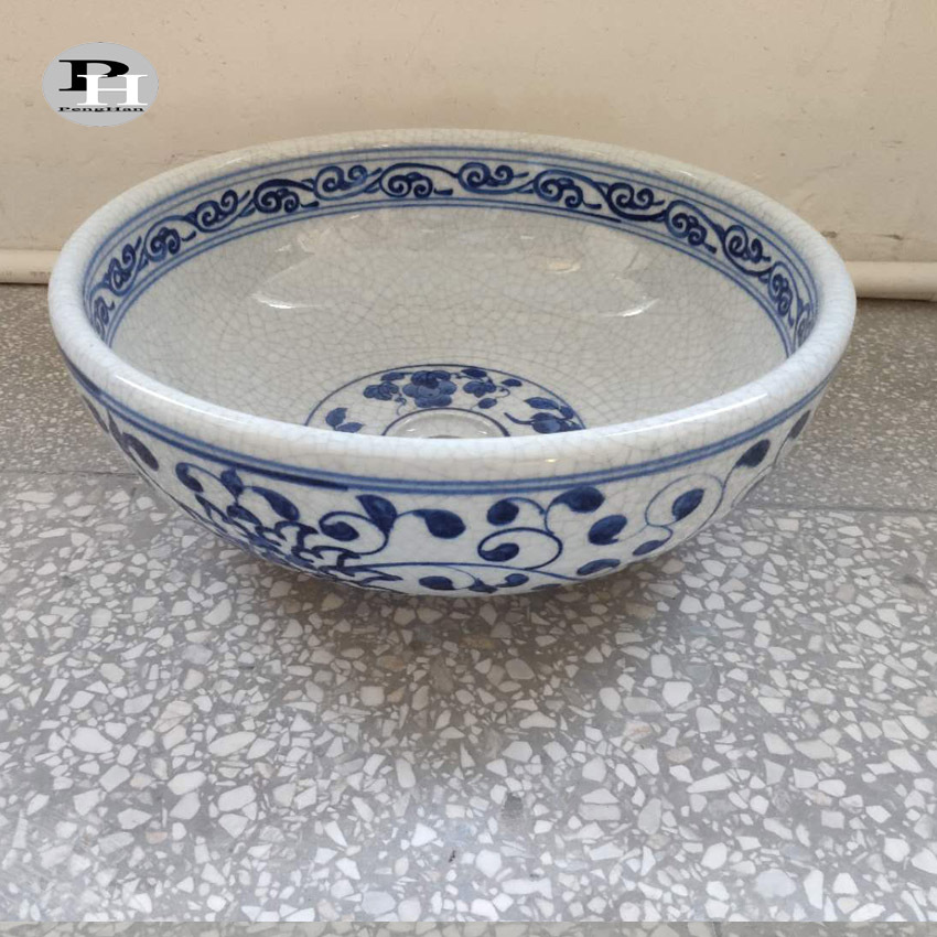 Blue and white