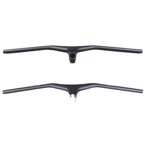 17 Degree Full Carbon Stem Integrated MTB <strong>Handlebar</strong> for Mountain Bikes <strong>Horizontal</strong> Design - Product Image 1