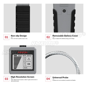 Probador Digital de Líquido de Frenos para Auto de 12V, Herramienta para Verificar Aceite de Frenos BF100/BF200 DOT3 DOT4 DOT5.1 con Indicador LED - Product Image 6