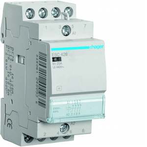 ESC426 Personalizzabile con Contattore Eco Hagers 25 A 230 V AC 4 NC, Moduli 2 DIN - Product Image 1