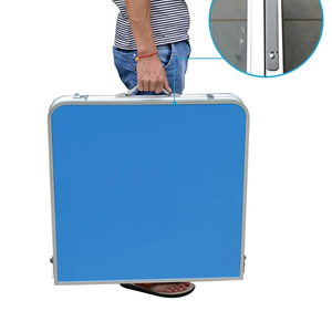 Tavolo da campeggio in alluminio regolabile in altezza portatile leggero pieghevole tavolo da Picnic all'aperto con Design europeo in metallo - Product Image 4