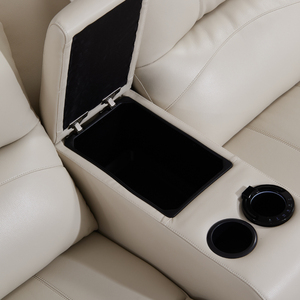 Conjunto de Asientos Modernos para Cine en Casa, Sofá Reclinable Eléctrico con Iluminación Ambiental <span class=keywords><strong>LED</strong></span> y Portavasos, Sillas de Cine Multifila - Product Image 5