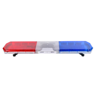 Barre lumineuse d'avertissement pour toit de voiture de 47 pouces, lampe d'urgence routière haute puissance, 80 LED linéaires, étanche IP65, 12V/24V DC, haut-parleur sirène