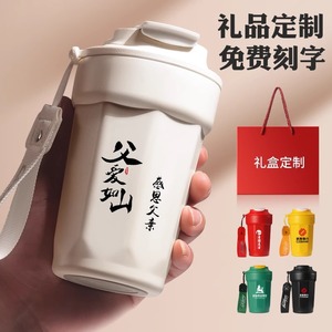 Taza de café portátil con logotipo, aislada para bebidas frías o calientes, taza de agua unisex, regalo publicitario, hecha a medida - Product Image 5