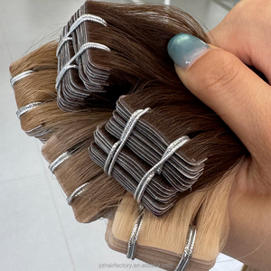 Extensiones de Cabello Humano Ruso Remy de Primera Calidad, Doble Trama, 100g, Invisibles, con Cinta Adhesiva Larga, para Hacerlo Usted Mismo, de 16 a 24 Pulgadas - Product Image 2